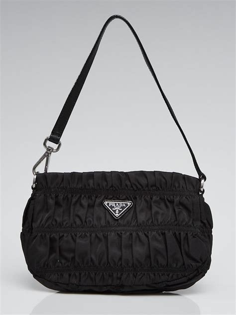 Prada ruched nylon bag